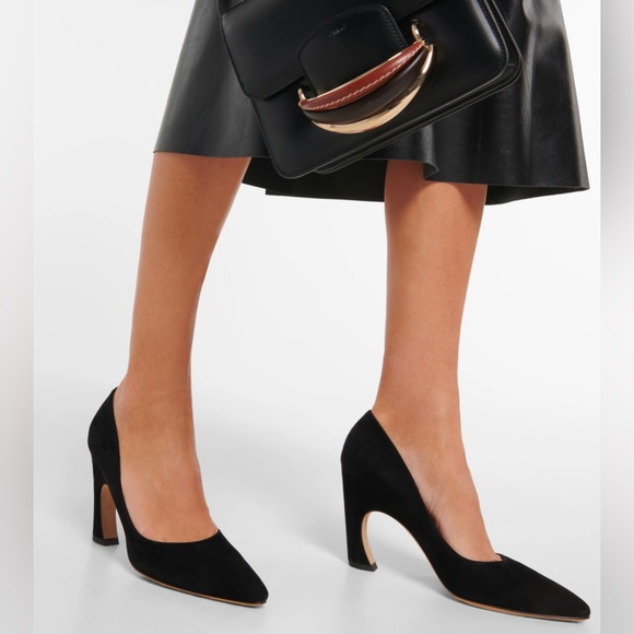 Chloe Oli Black Suede Pumps - Picture 16 of 16
